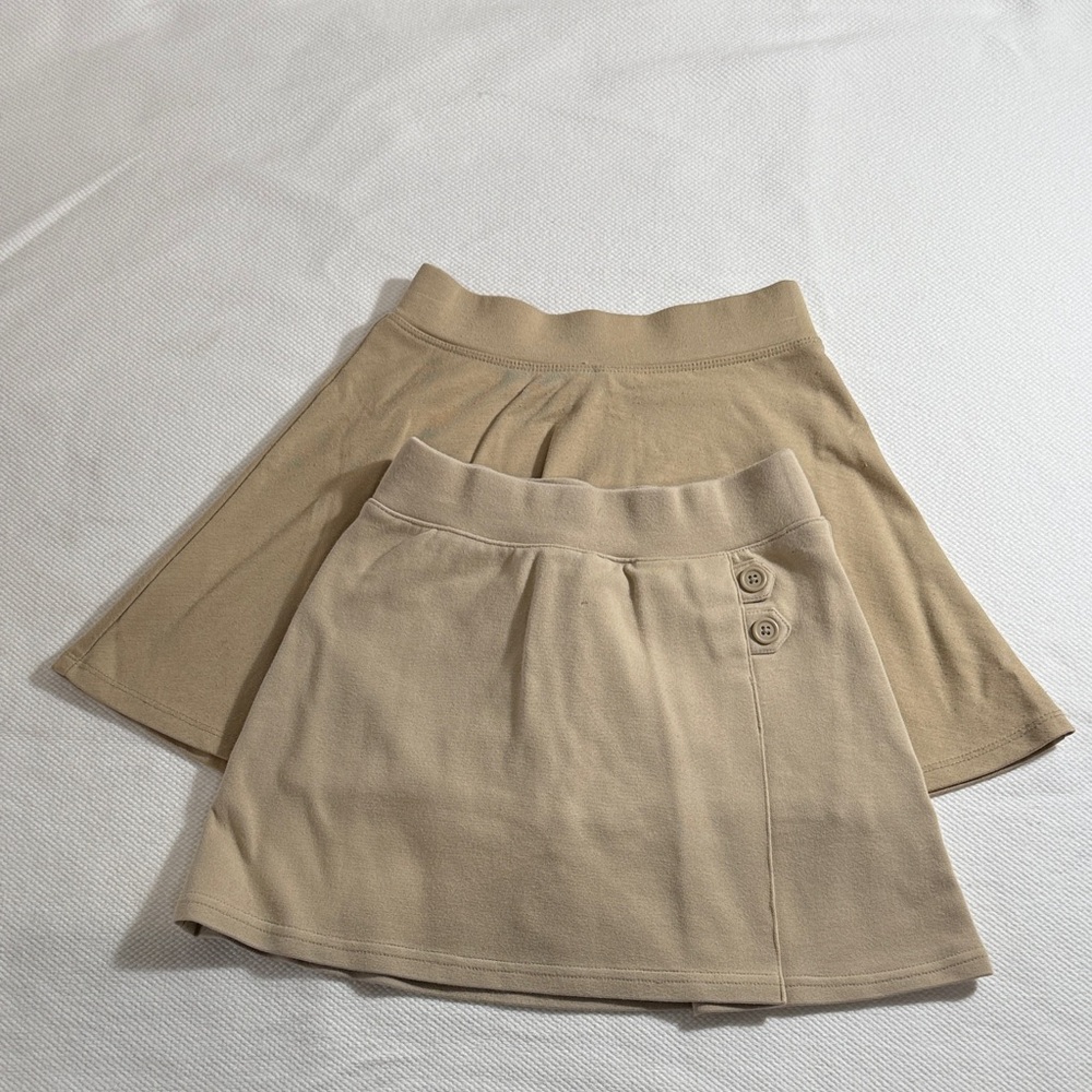 Tan Uniform Skorts Set for Kids